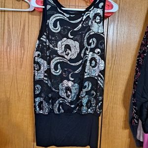 💙Karen Kane Sequin Blouse-Small